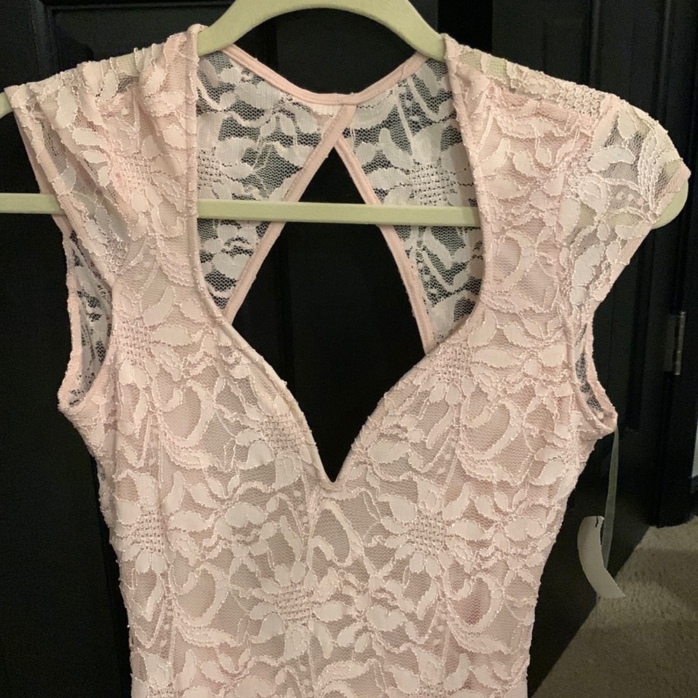 NEVER WORN. WELL KEPT. Lace pink dress